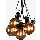 Konstsmide Ljusslinga E27 med 10 LED-lampor, solpanel & fjärrkontroll