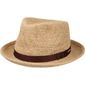Stetson Fedora Raffia Crochet Beige