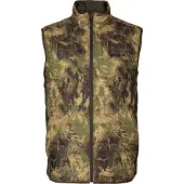 Härkila Men's Deer Stalker Camo Reversible Packable Waistcoat Willow Green/Axis MSP Forest