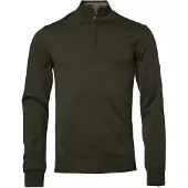Chevalier Men's Aston Half Zip Merino Pullover Dark Green