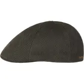 Stetson Men's Herringbone Duck Flat Cap Mud-Black