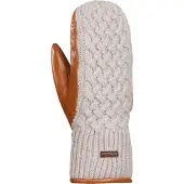 Kombi Women's Ariana Leather and Knit Mittens Moonstone