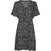 Vero Moda Skjortklänning 'VMAlba' svart / vit