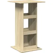 vidaXL Barbord med hyllor, Sonoma Ek, 60x60x102 cm
