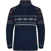 Gridarmor Women's Snøstjerne Half Zip Ullgenser Navy Blazer