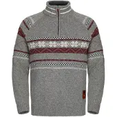 Gridarmor Men's Snøstjerne Half Zip Ullgenser Grey Melange
