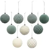 Atmosphera set med ballonger med glittrigt mönster, Ø 8 cm