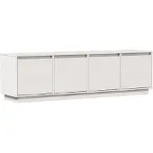 vidaXL Tv-bänk vit 156x37x45 cm massiv furu