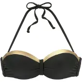 LASCANA Bikiniöverdel 'Elodie' guld / svart