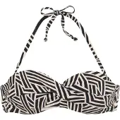 LASCANA Bikiniöverdel beige / svart