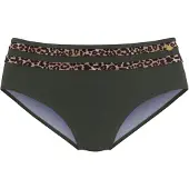 LASCANA Bikiniunderdel 'Adelin' nude / umbra / mörkgrön / svart