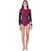 Hurley Advant Texture 2/2 Mm Långärmad Shorty Med Dragkedja Fram För Dam