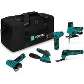 Vonroc Verktygsset 12V | Inkl. 5 maskiner, 5st batterier och verktygsväska