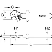 Ks Tools 117.5140 117.5140 Skiftnyckel Nyckelvidd (Metrisk) (för titel) 30.0 mm