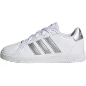 Adidas Skor - Grand Court 2.0 K - Vit/Silver - - 30 - Skor
