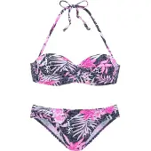 Buffalo Bikini grå / ljusrosa / svart / vit