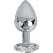 Cave Master Pleasure Steel Buttplug With Crystal M