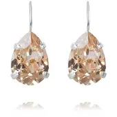 Caroline Svedbom Mini Drop Clasp Earrings Rhodium Silk - Stjärnurmakarna