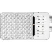 Sangean Sr-36 White Fm/am Radio Built-in Speaker Telescopic Antenna Headphone Output Bärbar Radio