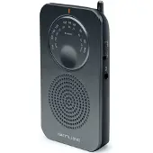 Muse M-01RS, Personal, Analog, FM, MF, 3,5 mm, Svart, Rotations-