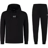 Emporio Armani Träningsoverall svart / vit