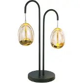 Highlight LED bordslampa Golden Egg, dimbar, Creme / bärnsten, Vardagsrum / matsal, Glas, Modern, LED-bordslampa