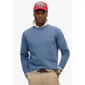 Superdry för män. M2013751A Essential Logo Crew Sweatshirt blå (XL), Casual, Bomull, Hållbar