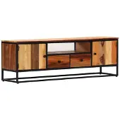vidaXL TV-bänk 120x30x40 cm massivt återvunnet trä och stål