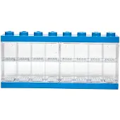 LEGO Minifigurdisplay - 16 fack - 38 cm - Blå - - One Size - Låda
