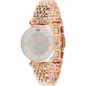 Emporio Armani Gianni T-bar Damklocka i Roséguld AR11244