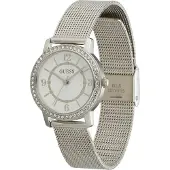 GUESS Analog klocka 'Melody' silver / vit