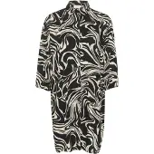 Kaffe Skjortklänning 'Carmen' ecru / svart