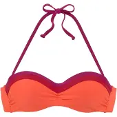 s.Oliver Bikiniöverdel 'Yella' neonorange / rödviolett / mörkröd