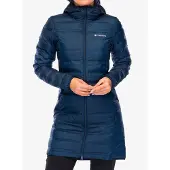 Columbia Sportswear - Jackor - Lake 22 II Down Long Hooded Jacket Collegiate Navy för Unisex - Storlek S - Marinblå