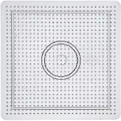 Creotime Transparent fyrkantig pärlplatta - 14 5x14 5cm