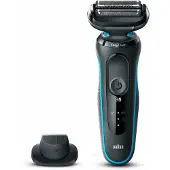 Braun Series 5 51-M1200s, Folierakapparat, Svart, Blå, AutoSense, Knappar, Batteri, Litium-Ion (Li-Ion)