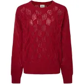 Pepe Jeans för kvinnor. PL702201 Hedra Crew tröja röd (S), Casual, Bomull, Hållbar