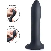 XR Brands Squeeze-It - Flexible Silicone Dildo, Black