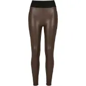 Urban Classics Leggings mörkbrun / svart