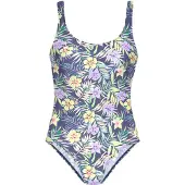 Venice beach Baddräkt gul / grön / violettblå / lavendel