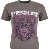 PEQUS T-shirt 'Medusa' grå / lila / vit