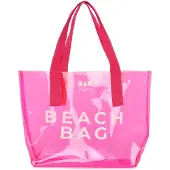Bagmori Strandväska fuchsia / vit
