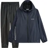 Tretorn Unisex Packable Rainbreaker Set Navy Blaze