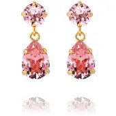 Caroline Svedbom Mini Drop Earrings Gold Light Rose - Stjärnurmakarna