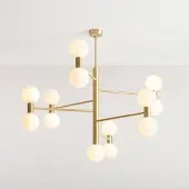 Aldex Glas pendellampa Flare , dimbar, Mässing / guld, Vardagsrum / matsal, Glas, Modern, Pendellampa