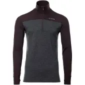 Aclima Men's LightWool 180 Polo with Zip Chocolate Plum/Marengo