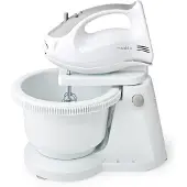 Nedis Hand visp | 200 W | 5 hastighetsinställning | Turbo funktion | Svarvskål / 2 Degkrokar / 2 vispar | Grå / Vit