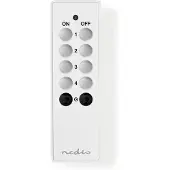 Nedis RFRC410WT, Universal, RF Trådlös, Tryckknappar, Svart, Vit