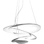 Artemide Design pendellampa Pirce Mini, dimbar, Vitt / opal, Vardagsrum / matsal, Aluminium / grå / zink, Design, Pendellampa