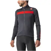 Castelli Puro 3 FZ Long Sleeve Jersey Black Red, Size S